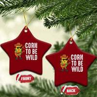 Corn To Be Wild Ceramic Ornament Funny Cowboy Cornboy - Wonder Print Shop