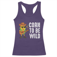Corn To Be Wild Racerback Tank Top Funny Cowboy Cornboy - Wonder Print Shop