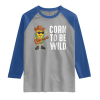 Corn To Be Wild Raglan Shirt Funny Cowboy Cornboy - Wonder Print Shop