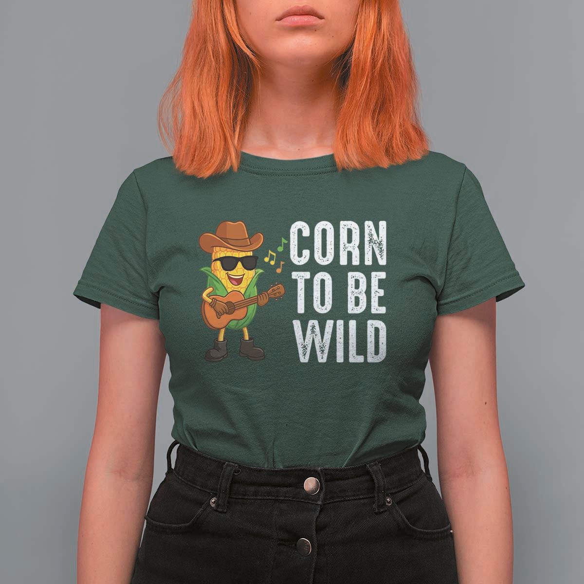 Corn To Be Wild T Shirt For Women Funny Cowboy Cornboy - Wonder Print Shop