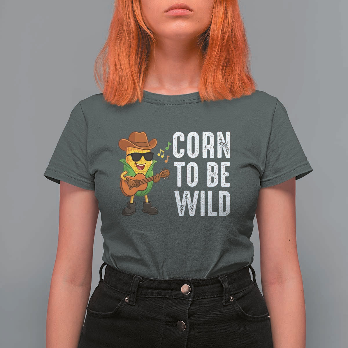 Corn To Be Wild T Shirt For Women Funny Cowboy Cornboy - Wonder Print Shop