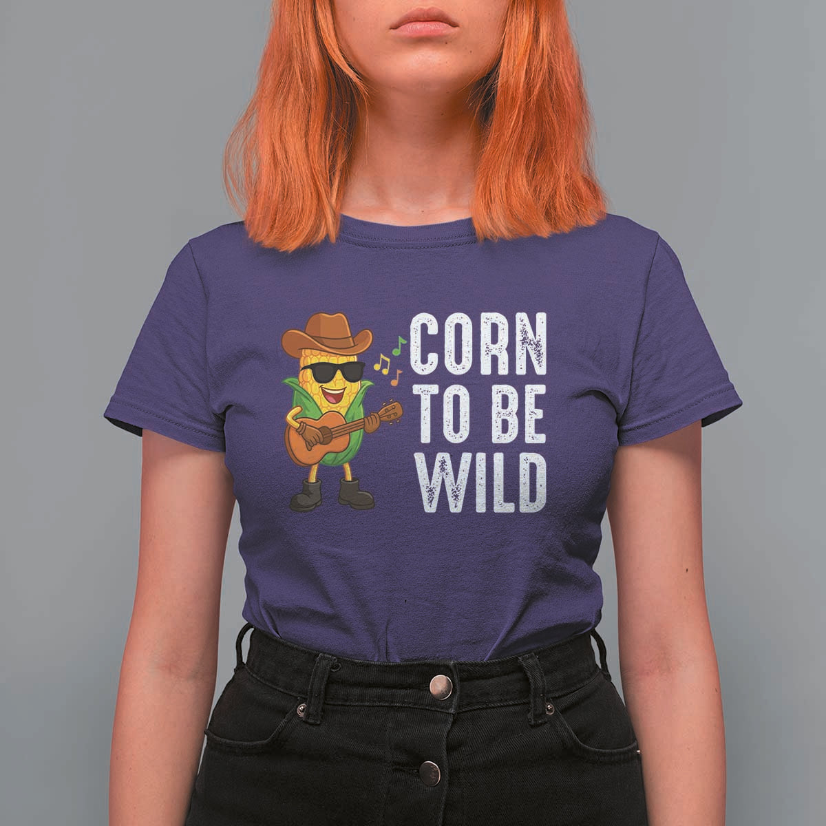 Corn To Be Wild T Shirt For Women Funny Cowboy Cornboy - Wonder Print Shop