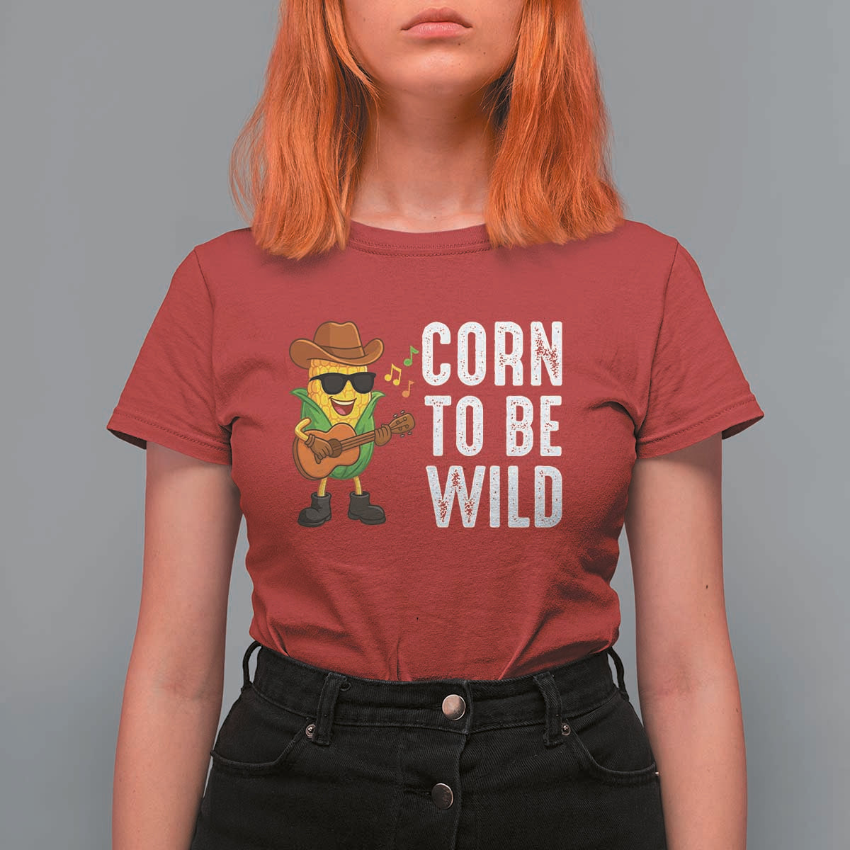 Corn To Be Wild T Shirt For Women Funny Cowboy Cornboy - Wonder Print Shop