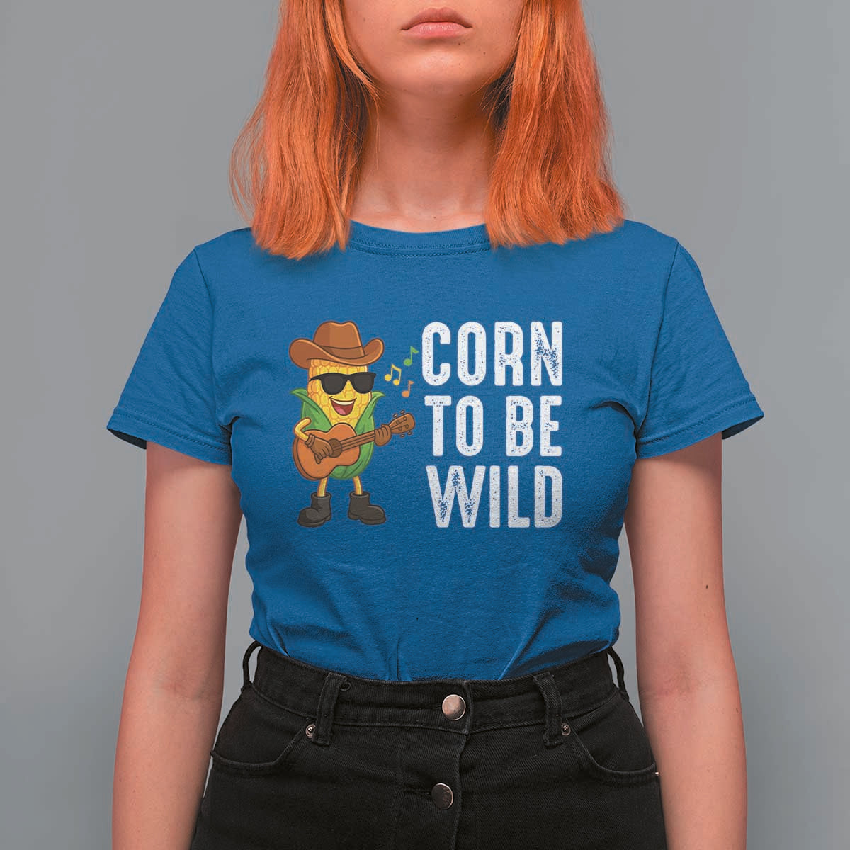 Corn To Be Wild T Shirt For Women Funny Cowboy Cornboy - Wonder Print Shop