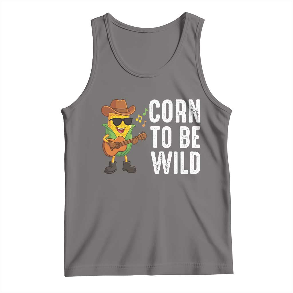 Corn To Be Wild Tank Top Funny Cowboy Cornboy - Wonder Print Shop