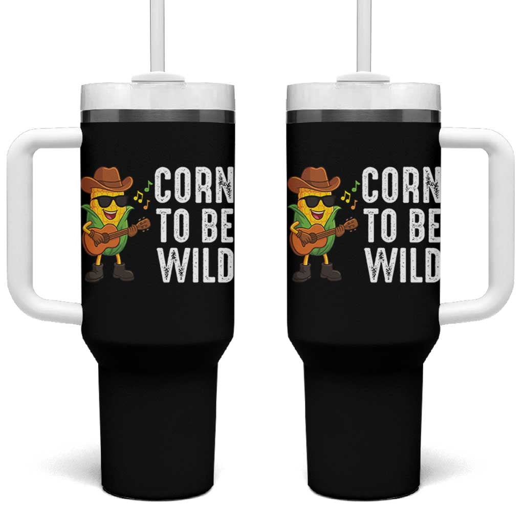 Corn To Be Wild Tumbler With Handle Funny Cowboy Cornboy - Wonder Print Shop