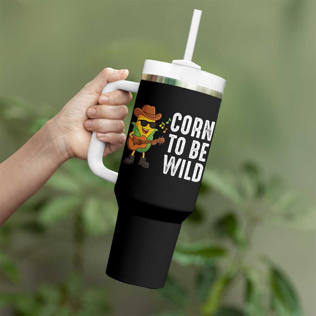 Corn To Be Wild Tumbler With Handle Funny Cowboy Cornboy - Wonder Print Shop