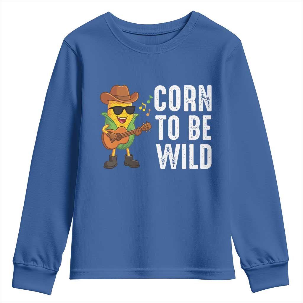 Corn To Be Wild Youth Sweatshirt Funny Cowboy Cornboy - Wonder Print Shop