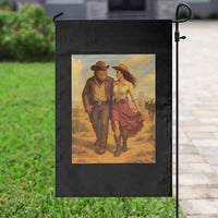Cowboy Bigfoot Garden Flag Funny Sasquatch Dancing Cowgirl Western Country - Wonder Print Shop