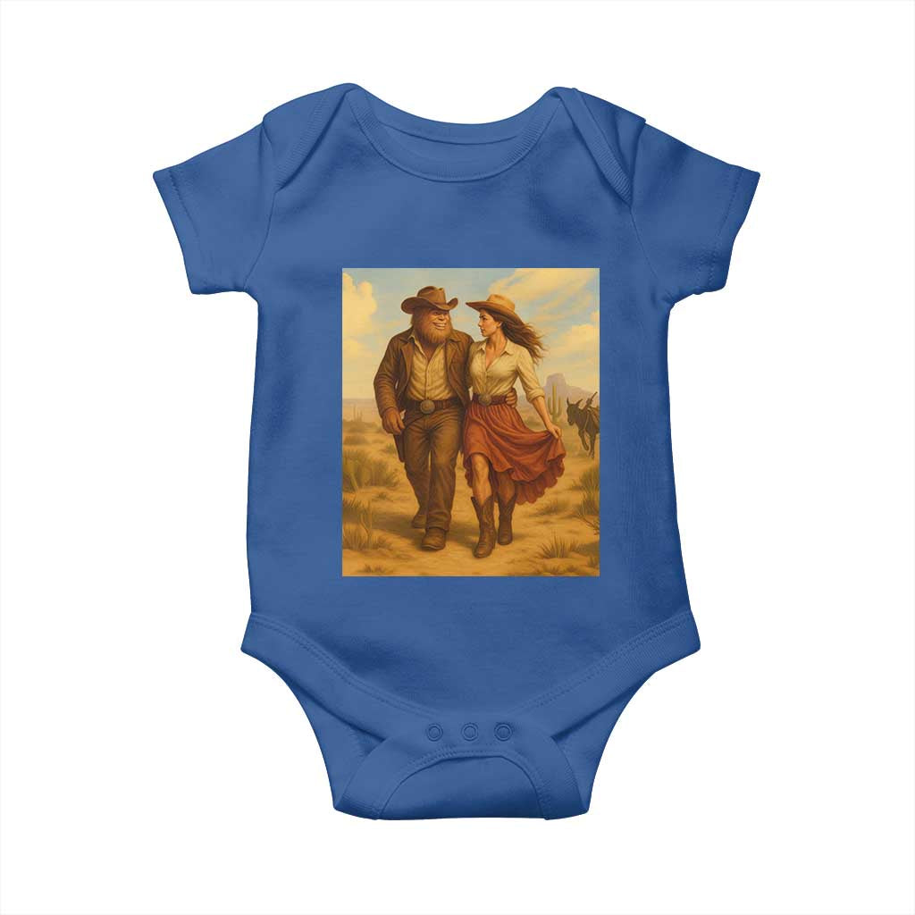 Cowboy Bigfoot Baby Onesie Funny Sasquatch Dancing Cowgirl Western Country - Wonder Print Shop