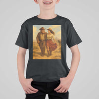 Cowboy Bigfoot T Shirt For Kid Funny Sasquatch Dancing Cowgirl Western Country - Wonder Print Shop