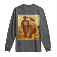Cowboy Bigfoot Long Sleeve Shirt Funny Sasquatch Dancing Cowgirl Western Country - Wonder Print Shop