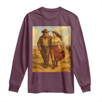 Cowboy Bigfoot Long Sleeve Shirt Funny Sasquatch Dancing Cowgirl Western Country - Wonder Print Shop