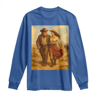 Cowboy Bigfoot Long Sleeve Shirt Funny Sasquatch Dancing Cowgirl Western Country - Wonder Print Shop