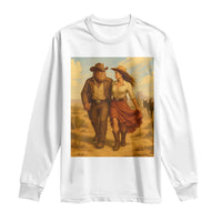 Cowboy Bigfoot Long Sleeve Shirt Funny Sasquatch Dancing Cowgirl Western Country - Wonder Print Shop