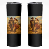 Cowboy Bigfoot Skinny Tumbler Funny Sasquatch Dancing Cowgirl Western Country - Wonder Print Shop