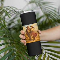 Cowboy Bigfoot Skinny Tumbler Funny Sasquatch Dancing Cowgirl Western Country - Wonder Print Shop