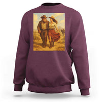 Cowboy Bigfoot Sweatshirt Funny Sasquatch Dancing Cowgirl Western Country - Wonder Print Shop