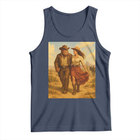 Cowboy Bigfoot Tank Top Funny Sasquatch Dancing Cowgirl Western Country - Wonder Print Shop