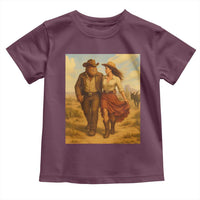 Cowboy Bigfoot Toddler T Shirt Funny Sasquatch Dancing Cowgirl Western Country - Wonder Print Shop