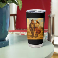 Cowboy Bigfoot Tumbler Cup Funny Sasquatch Dancing Cowgirl Western Country - Wonder Print Shop