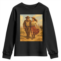 Cowboy Bigfoot Youth Sweatshirt Funny Sasquatch Dancing Cowgirl Western Country - Wonder Print Shop