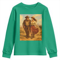 Cowboy Bigfoot Youth Sweatshirt Funny Sasquatch Dancing Cowgirl Western Country - Wonder Print Shop