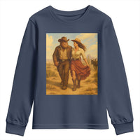 Cowboy Bigfoot Youth Sweatshirt Funny Sasquatch Dancing Cowgirl Western Country - Wonder Print Shop