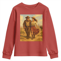 Cowboy Bigfoot Youth Sweatshirt Funny Sasquatch Dancing Cowgirl Western Country - Wonder Print Shop
