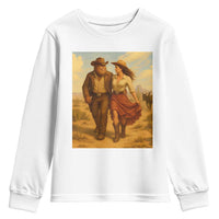 Cowboy Bigfoot Youth Sweatshirt Funny Sasquatch Dancing Cowgirl Western Country - Wonder Print Shop