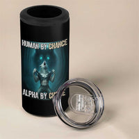 Funny Alpha Wolf Meme 4 in 1 Can Cooler Tumbler Human By Chance Alpha By Choice - Wonder Print Shop