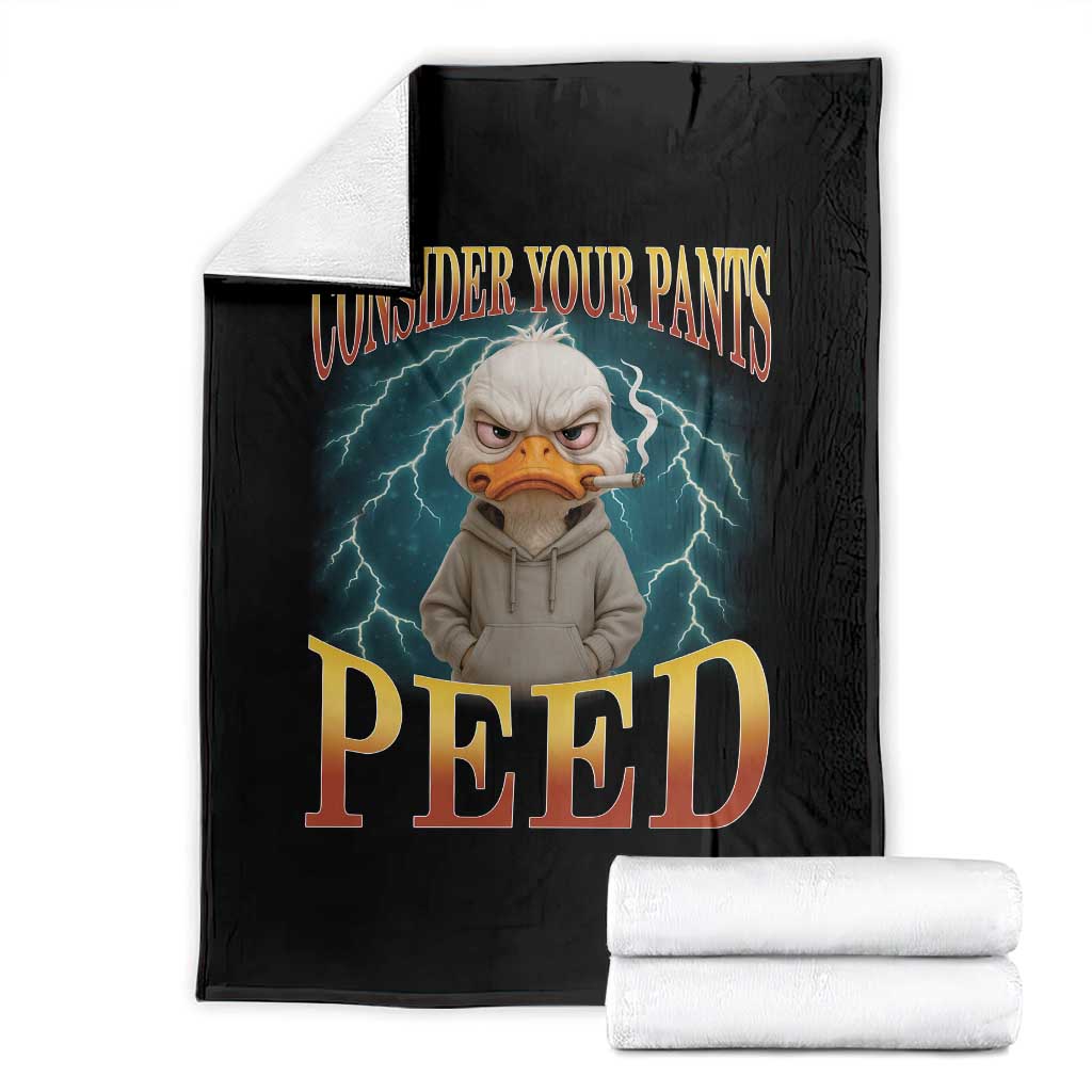 Funny Smoking Goose Meme Throw Blanket Consider Your Pants Peed - Wonder Print Shop