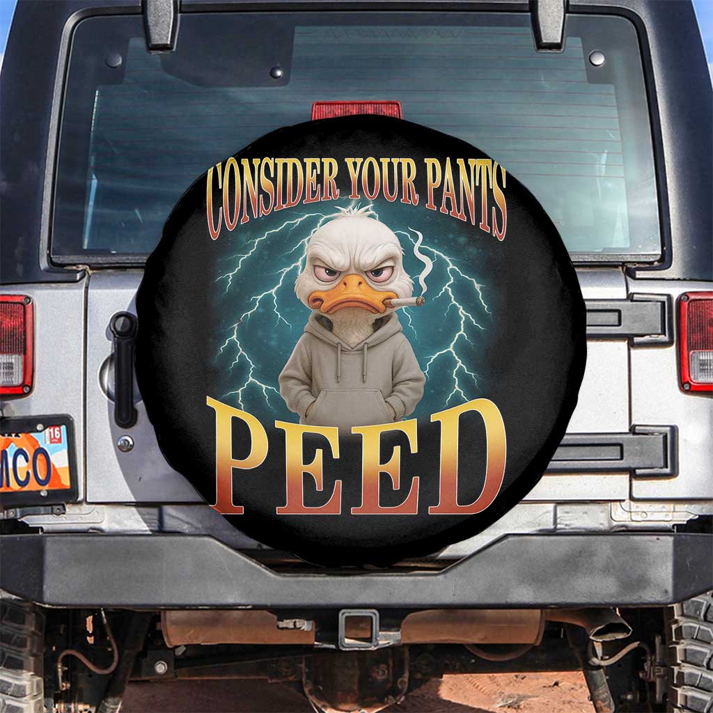 Funny Smoking Goose Meme Spare Tire Cover Consider Your Pants Peed - Wonder Print Shop