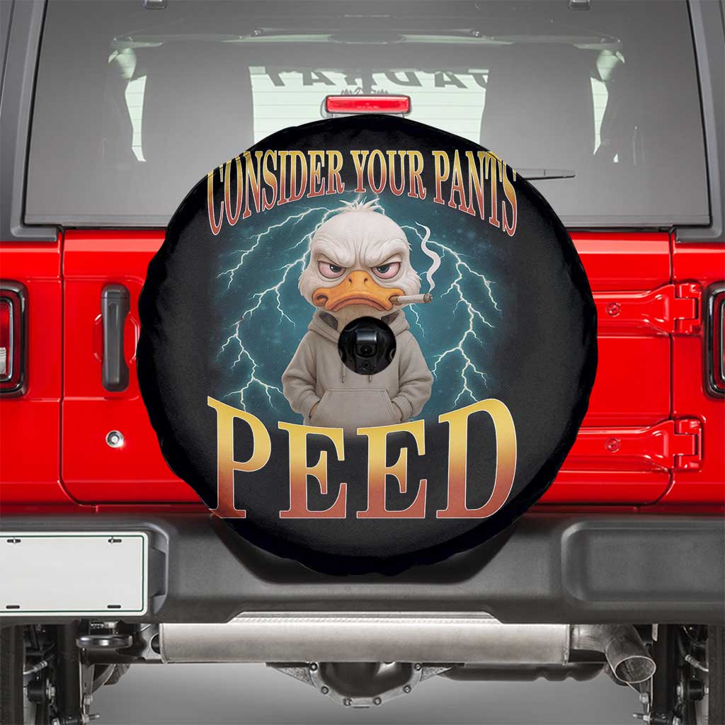 Funny Smoking Goose Meme Spare Tire Cover Consider Your Pants Peed - Wonder Print Shop