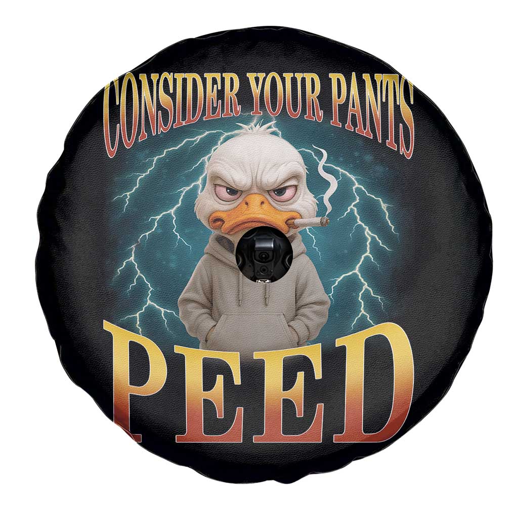 Funny Smoking Goose Meme Spare Tire Cover Consider Your Pants Peed - Wonder Print Shop