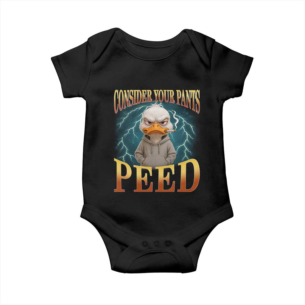 Funny Smoking Goose Meme Baby Onesie Consider Your Pants Peed - Wonder Print Shop