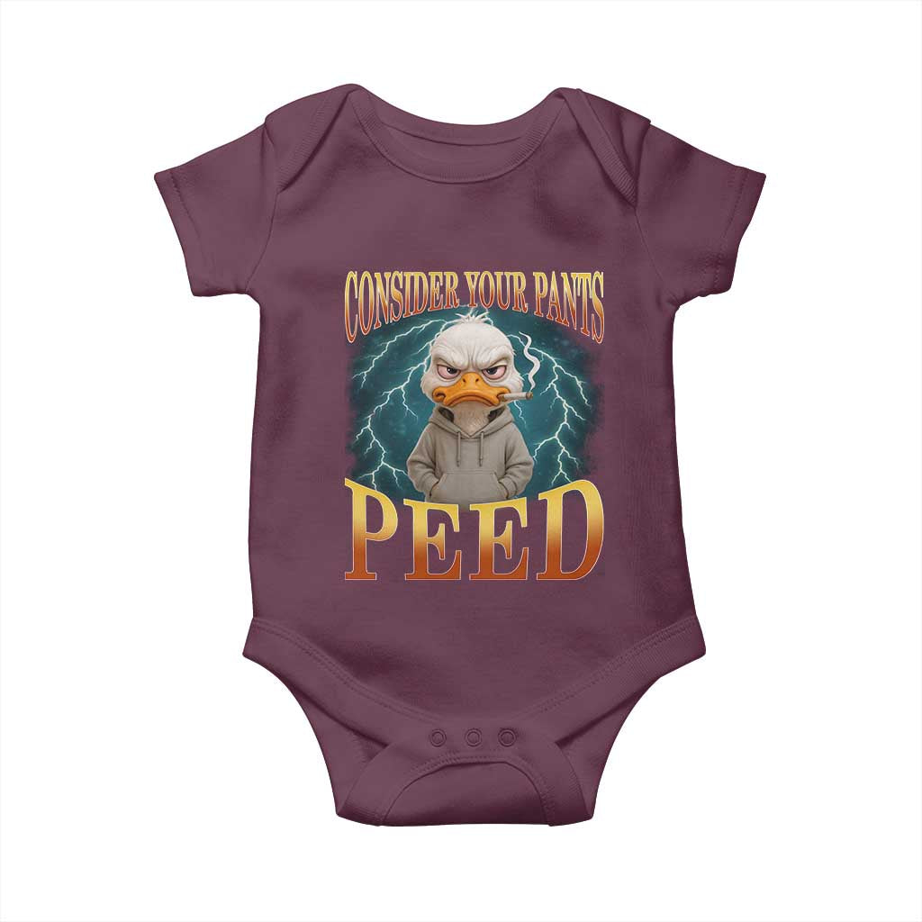 Funny Smoking Goose Meme Baby Onesie Consider Your Pants Peed - Wonder Print Shop