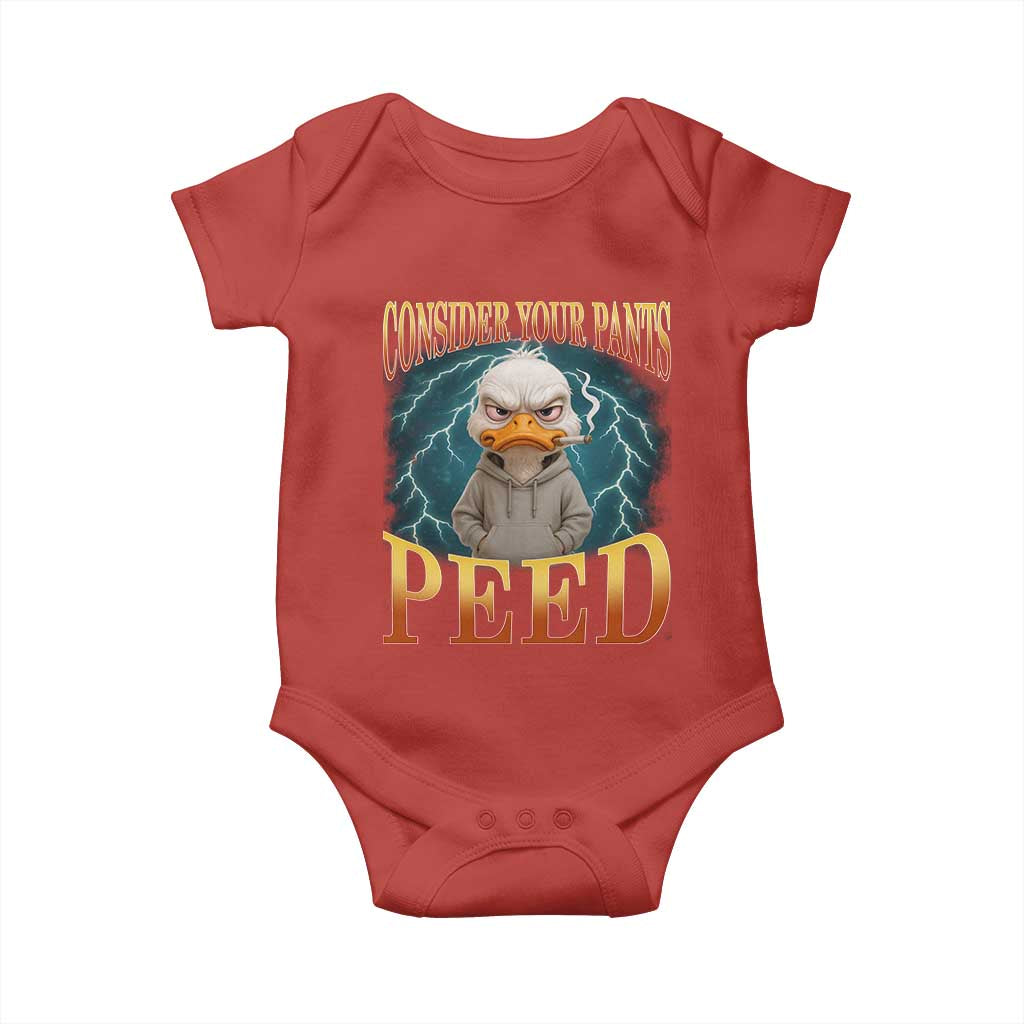 Funny Smoking Goose Meme Baby Onesie Consider Your Pants Peed - Wonder Print Shop