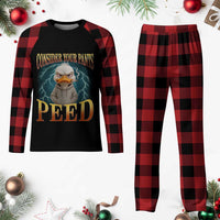 Funny Smoking Goose Meme Plaid Pajama Set Consider Your Pants Peed - Wonder Print Shop