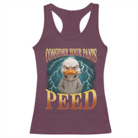 Funny Smoking Goose Meme Racerback Tank Top Consider Your Pants Peed - Wonder Print Shop