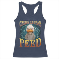 Funny Smoking Goose Meme Racerback Tank Top Consider Your Pants Peed - Wonder Print Shop