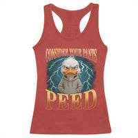 Funny Smoking Goose Meme Racerback Tank Top Consider Your Pants Peed - Wonder Print Shop
