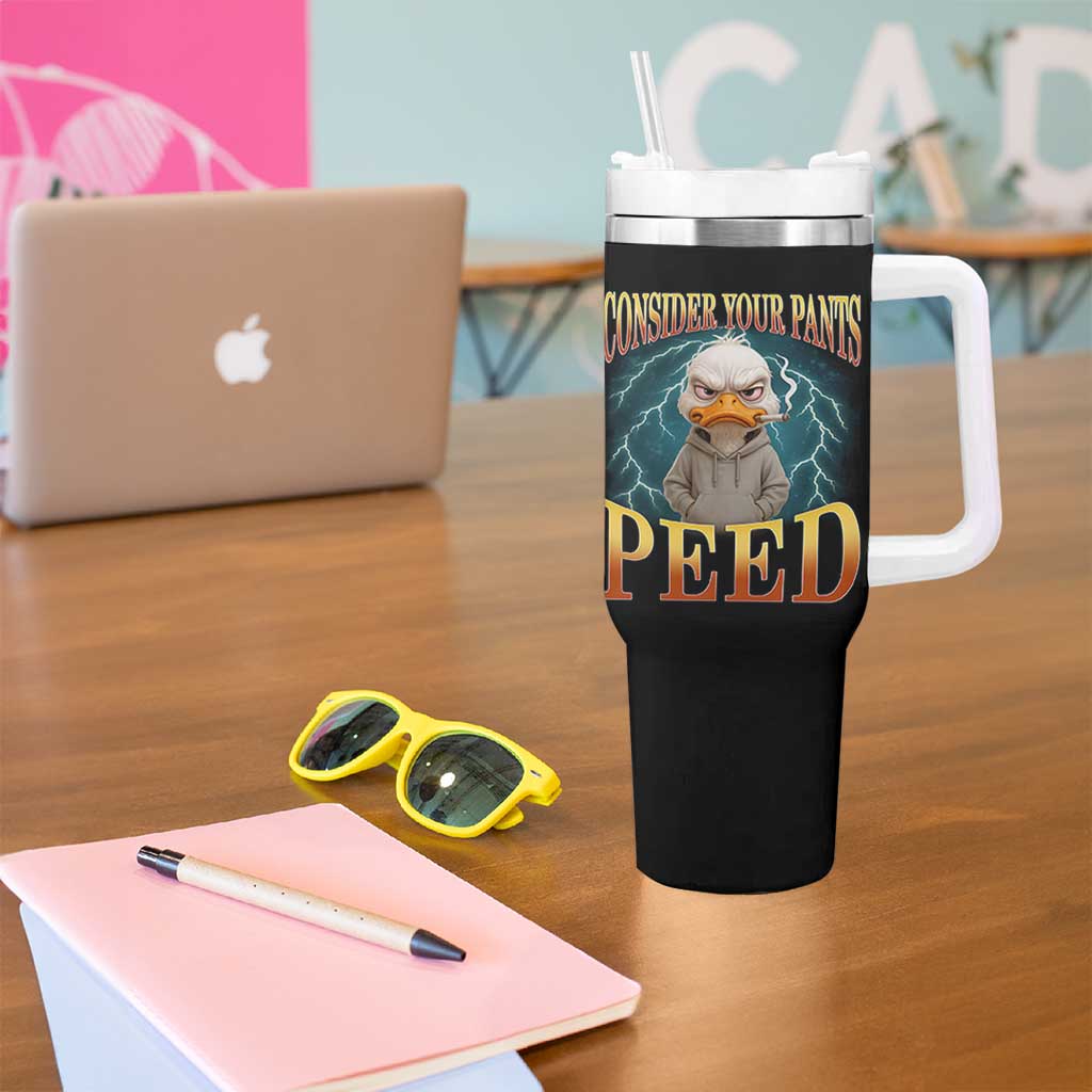 Funny Smoking Goose Meme Tumbler With Handle Consider Your Pants Peed - Wonder Print Shop