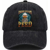 Funny Smoking Goose Meme Washed Cotton Baseball Cap Consider Your Pants Peed