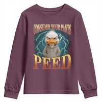 Funny Smoking Goose Meme Youth Sweatshirt Consider Your Pants Peed - Wonder Print Shop