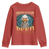 Funny Smoking Goose Meme Youth Sweatshirt Consider Your Pants Peed - Wonder Print Shop