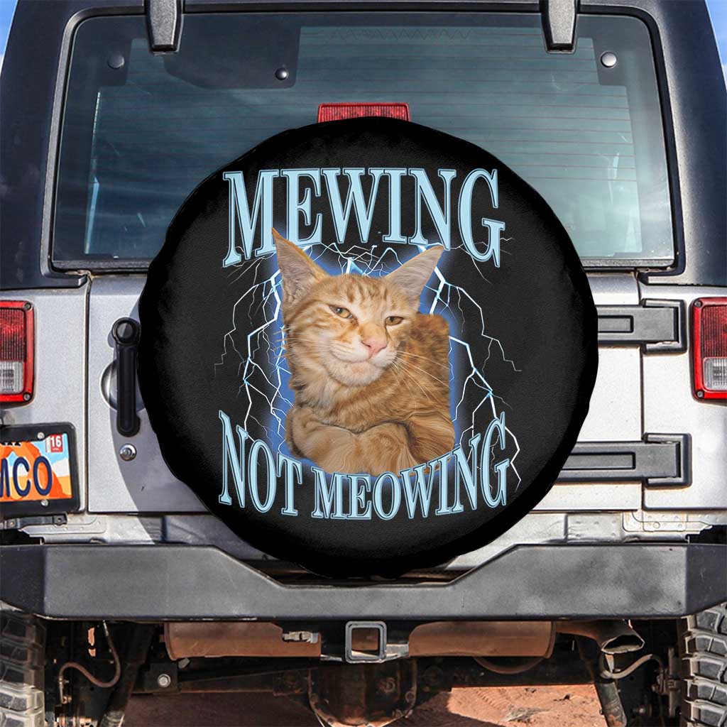 Mewing Not Meowing Spare Tire Cover Funny Cat Meme - Wonder Print Shop