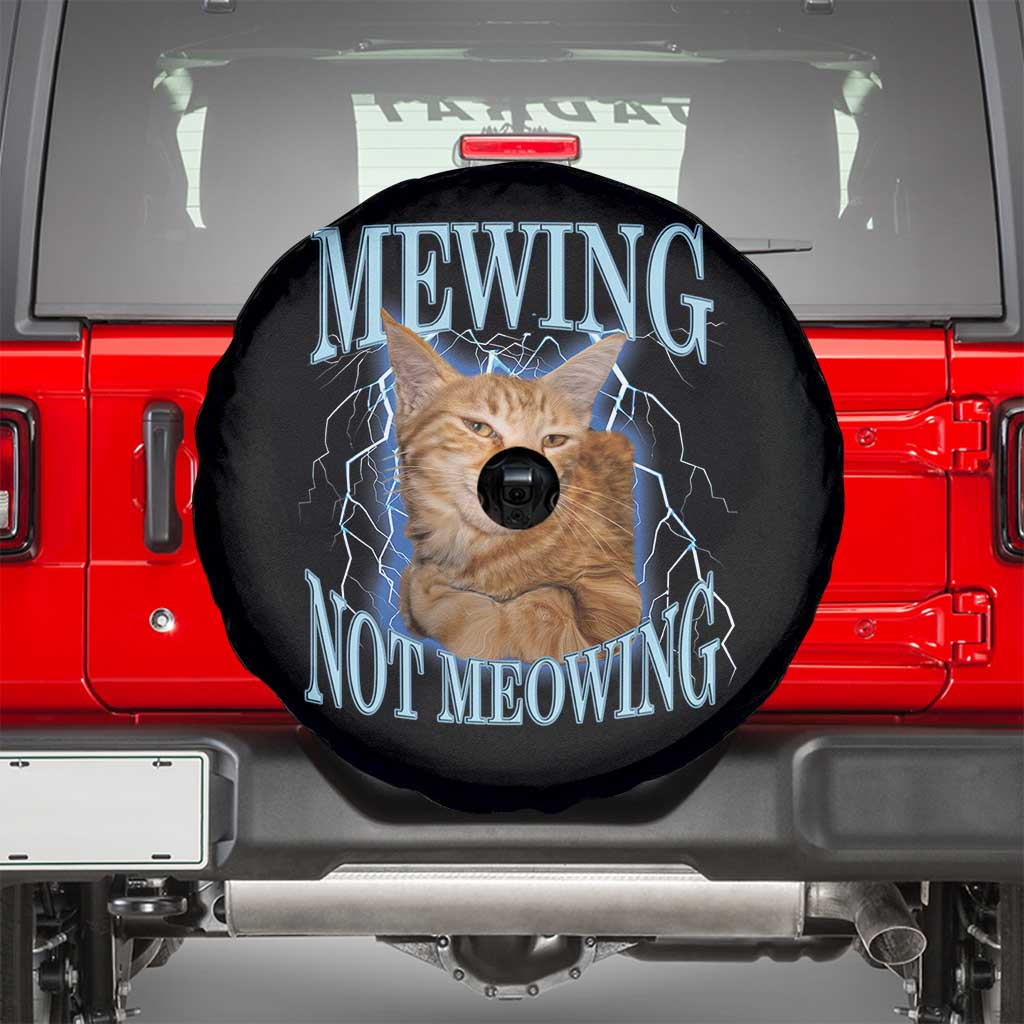 Mewing Not Meowing Spare Tire Cover Funny Cat Meme - Wonder Print Shop