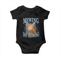Mewing Not Meowing Baby Onesie Funny Cat Meme - Wonder Print Shop