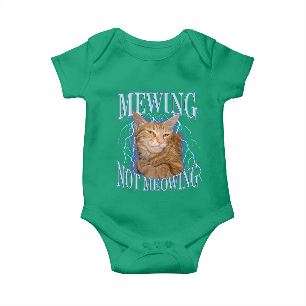 Mewing Not Meowing Baby Onesie Funny Cat Meme - Wonder Print Shop